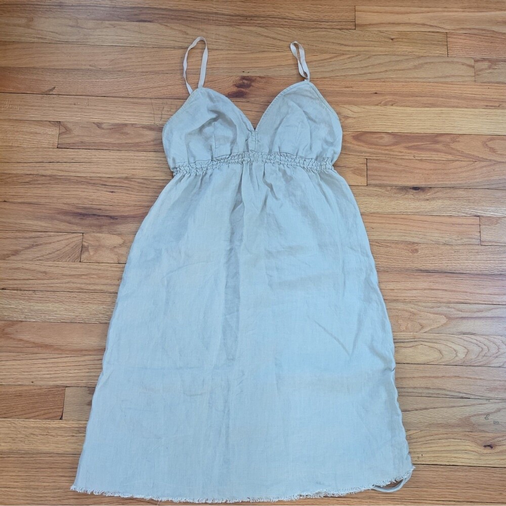 Babakul Women 100% linen natural beige Casual Women's Dress Size S